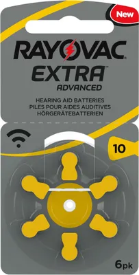 Immagine prodotto di Batteria per apparecchi acustici Rayovac Zinc Air, 10, 1,4V Extra Advanced