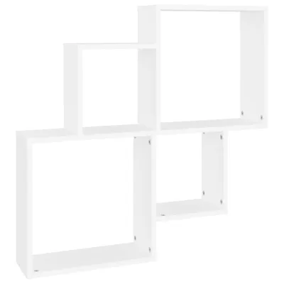 Image de vidaXL Étagère cube blanc 80x15x78,5 cm Bois composite