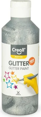 Obrázok produktu pre CREALL® Glitter trblietavá farba, 250 ml strieborná