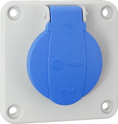 Produktbild von Einbausteckdose Schuko Schukosteckdose Anbausteckdose 230V 16A IP54 75x75
