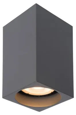 Image de Spot DELTO gris 1xGU10x5W en aluminium, dimensions : 10 x 5,5 x 5,5 cm, IP20, Lucide