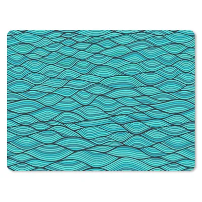 Produktbild von MuchoWow® Mauspad Mousepad Meer - Japan - Blau - Muster 40x30 cm - Mousepads - Maus Mat - Pad - Mausunterlage - Anti Rutsch