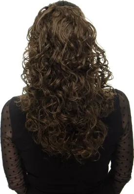Produktbild von WIG ME UP Haarteil Zopf Mittelbraun Locken NC002-8