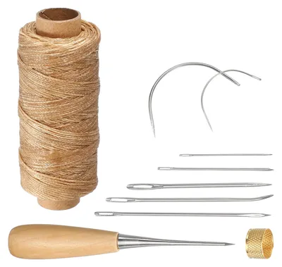 Gewachster Faden 100 m, 0,8 mm, Khaki – für Nähen & Leder