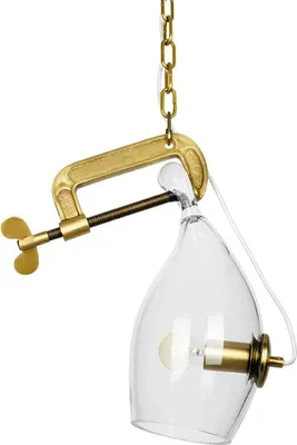 Obrázek produktu pro Závěsná lampa VICE mosaz - kov, sklo