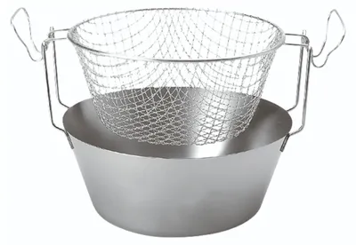 Friteuse mit Thermoboden, Edelstahl 18/10, 26 cm