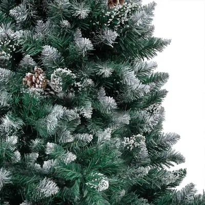 Zdjęcie produktu dla vidaXL Sztuczna choinka z diodami LED, bombkami, szyszkami 180 cm