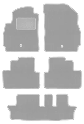 Productafbeelding van Velours automatten voor CHevrolet Orlando I 2011-2015 – 5-delig, grijs, op maat – Wielganizator OSLO
