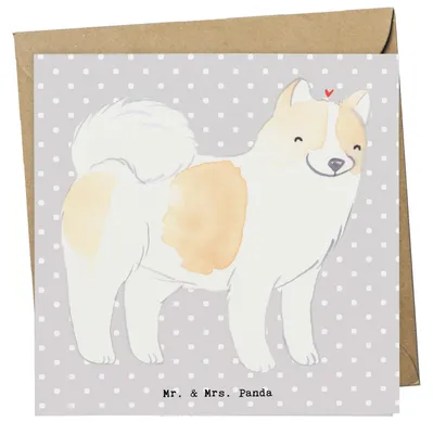 Produktbild von Mr. & Mrs. Panda Grußkarte Thai Bangkaew Moment - Grau Pastell - Geschenk, Dog, anlasskarte, Klappkarte, Glückwunschkarte, doppelkarte, faltkarte