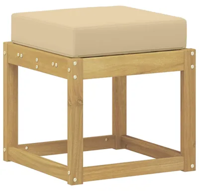 Obrázok produktu pre Záhradná stolička, lavička s vankúšom Biela 43 x 43 x 45 cm