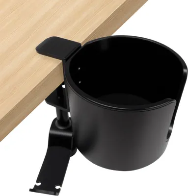 Produktbild von Getränkehalter Tisch - Becherhalter mit Tischklemme - Ø 10 cm - Edelstahl - Drehbar - Ohne Bohren - Getränkehalter für Becher, Tassen - mit Haken