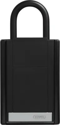 Produktbild von ABUS KeyGarage 777 - Schlüssellkasten mit Bügel zur Befestigung, mit Tastencode, Färbung:schwarz-silber, VHS Breite a:84