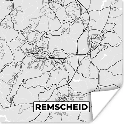 Produktbild von MuchoWow® Poster Karte - Remscheid - Karte - Deutschland 100x100 cm - Babyzimmer