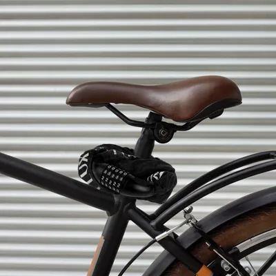 Produktbild von Fahrradschloss mit Zahlen und hoher Sicherheitsstufe, 1 m Fahrrad KettenSchloss Schwarz