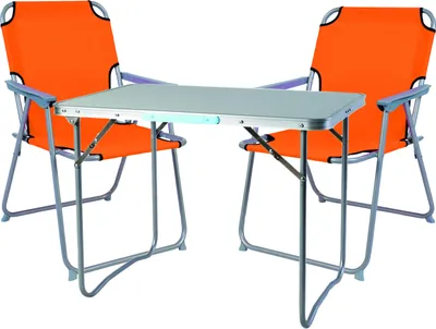 Produktbild von 3-teiliges Campingmöbel Set Alu L70xB50xH59cm orange