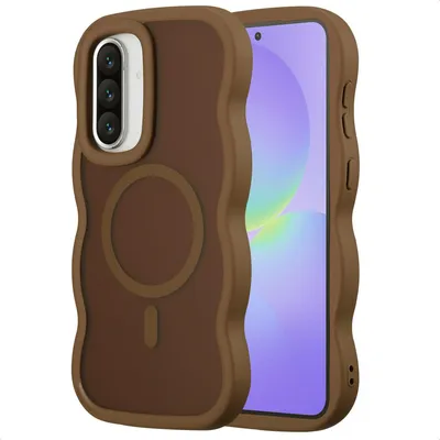 Produktbild von Selencia Wavy Backcover mit MagSafe Samsung Galaxy A36 / A56 - Mocha Brown