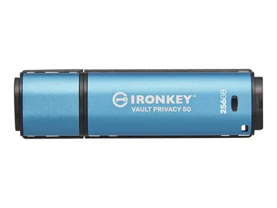 Image de Kingston Technology IronKey Vault Privacy 50 lecteur USB flash USB Type-A 3.2 Gen 1 (3.1 Gen 1) Noir, Bleu