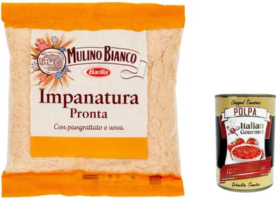 Produktbild von 20x Mulino Bianco Impanatura Pronta Panierfertig ideal zum Panieren 200g + Italian Gourmet Polpa 400g