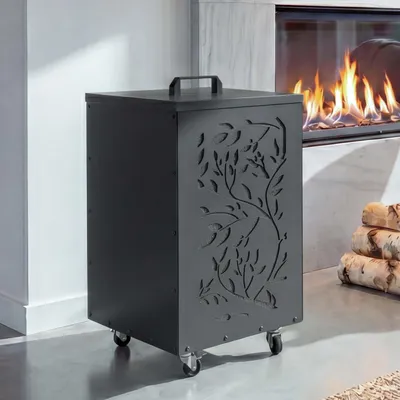 Image de Conteneur à granulés HWC-Q30, boîte à granulés, boîte de rangement pour, par exemple, l'alimentation animale, pieds en roulettes, dimensions : 64 x 36 x 36 cm, couleur : anthracite