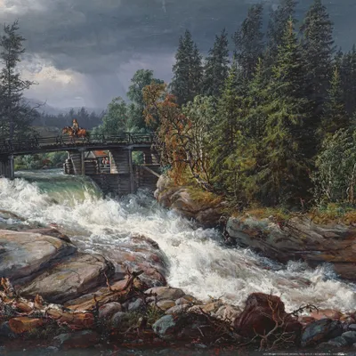 Obrázok produktu pre Johan Christian Dahl umelecká tlač obrazu - Maridalen, 1852 (40 x 40 cm)