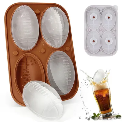 Obrázek produktu pro Silikonová forma na led s víkem, velkokapacitní nádoba na ledové kostky o průměru 5,5 cm, bez BPA, opakovaně použitelná
