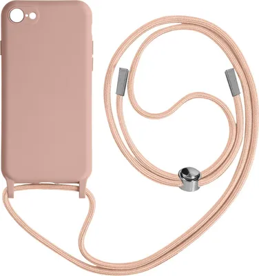 Produktbild von Avizar, Hülle mit 80cm langer Nylonkette für Apple iPhone SE 2022 / 2020 / 8 / 7, Rosa