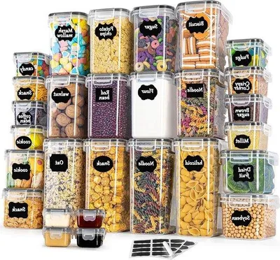 Immagine prodotto di Contenitori in plastica da 2 L, 1,4 L e 0,8 L per la cucina e la dispensa