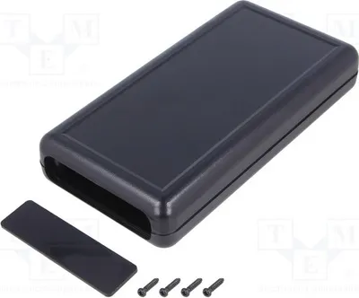 Zdjęcie produktu dla 1 x Obudowa: z płytką X: 70 mm, Z: 24 mm, kolor czarny, model G939B, z panelem Y: 135 mm