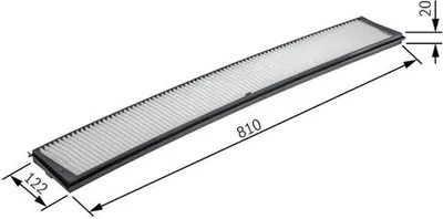 Produktbild von Bosch Filter, Innenraumluft  1 987 432 424