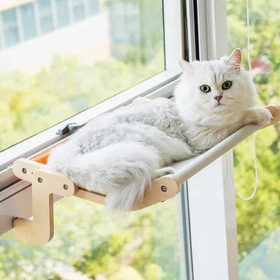 Produktbild von Katzenfensterbrett Grau Ohne Bohren