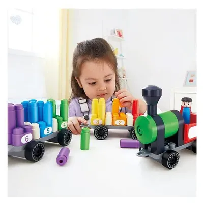 Obrázok produktu pre PolyM Rainbow Counting Train, 2 rok / roky, 63 kusov