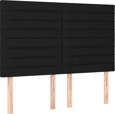 Produktbild von vidaXL Kopfteil Schwarz 144x5x118/128 cm Stoff