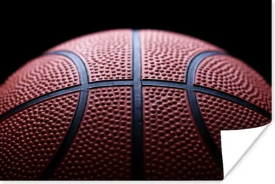 Produktbild von MuchoWow® Poster Ein Basketball auf schwarzem Hintergrund 90x60 cm - Schlafzimmer