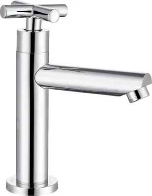 Produktbild von Famanu Kaltwasserarmatur für Gästetoiletten - Stehende Kaltwasserarmatur - Chrom - TR1014N