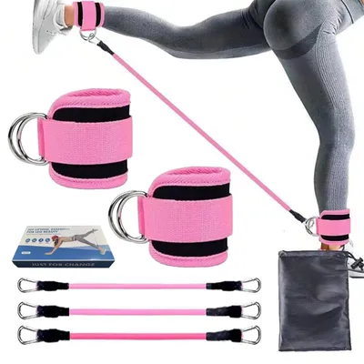 Image de Ensemble de 3 bandes de résistance pour l'entraînement musculaire, avec des manchettes confortables