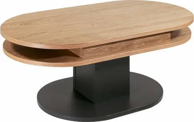 Produktbild von Couchtisch höhenverstellbar Charis 110x46x60 Furnier Wildeiche/Schwarz