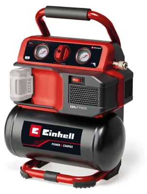 Immagine prodotto di Einhell 4020410 Akku-Kompressor TE-AC 18/75 Li OF-Solo 8 bar Ohne Akku Analoges Manometer (4020410)