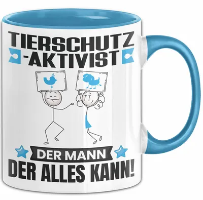 Produktbild von Tierschutzaktivist Tasse Geschenk für Tierschutzaktivist Der Mann Der Alles Kann Geschenkidee zum Geburtstag (Blau)