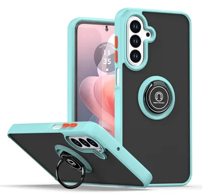 Produktbild von Für Samsung Galaxy A17 5G / 4G Q Series Shadow Design TPU + PC Schutz Hülle Hellblau
