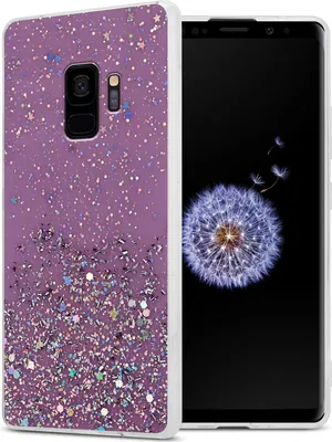 Produktbild von Cadorabo Hülle für Samsung Galaxy S9 Schutz Hülle in Lila Handyhülle TPU Etui Glitter Cover Case Glitzer