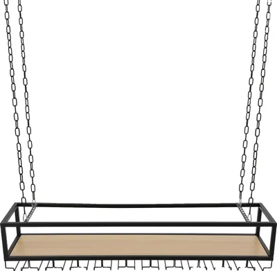 Immagine prodotto di Portabottiglie, montaggio a soffitto, stile vintage, nero