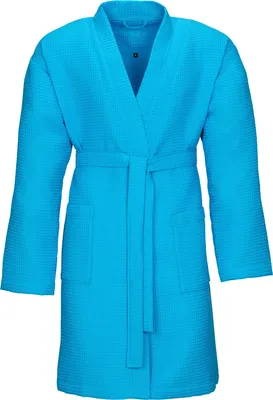 Produktbild von Vossen Bademantel Rom Pique-U Farbe turquoise türkis Größe 36/38
