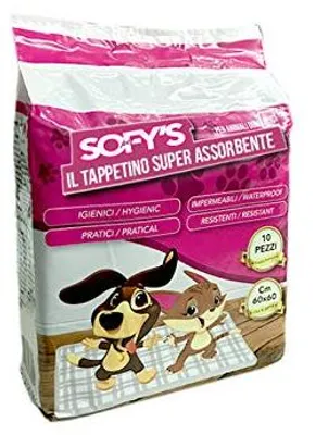 Deurmatten für Tiere 60x60 cm, 10 Stück, superabsorbierend