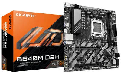 Image de Gigabyte B840M D2H (B840,AM5,mATX,DDR5) - AMD Sockel AM5 (Ryzen Zen4) - Micro/Mini/Flex-ATX (B840M D2H)