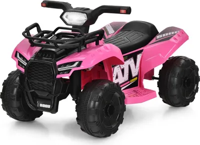 Produktbild von Elektro Kinderquad mit Stauraum Mini Elektroquad mit Musik für Kinder 44 x 66 x 42 cm Rosa + Schwarz