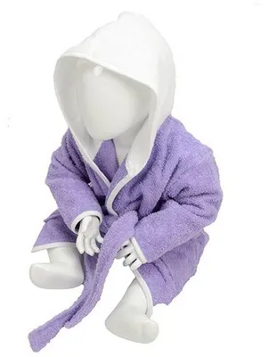 Obrázek produktu pro ARTG – Župan pro miminka „Babiezz“ LT5579 (98 cm x 110 cm) (světle fialový/bílý)