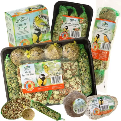 Immagine prodotto di Dehner Natura Premium cibo per uccelli selvatici, mix speciale di snack, snack per uccelli selvatici, cibo per tutto l'anno, ricco di energia / energizzante, cibo di alta qualità per uccelli selvatici, 6 pezzi