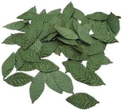 Produktbild von Künstliche Seidenblätter Grün Herbstblätter Dekoration 100 Stück