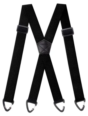 Produktbild von Versteckte Hosenträger für Herren, 3,8 cm breit, elastisch, verstellbar, strapazierfähig, mit 4 Druckknopf-Schlaufen und X-förmigen Trägern am Rücken für Hosen