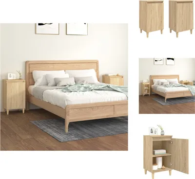 Produktbild von vidaXL Nachttische 2 Stk. Sonoma-Eiche 40x35x70 cm Holzwerkstoff -  Nachttische